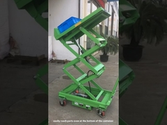 Portable Scissor Lift Table Cart Tilt Transport 100kg Mobile