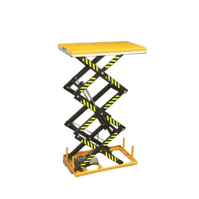 Triple Scissor Hydraulic Lift Table 500kg 3000 Lb Capacity Anti Pinch