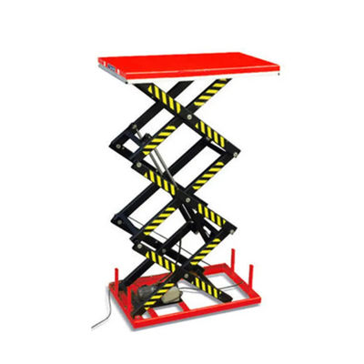 Triple Scissor Hydraulic Lift Table 500kg 3000 Lb Capacity Anti Pinch
