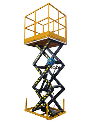 881lbs Electric Lift Work Table High Travel Lifts With Safety Handrail 1700x1000mm