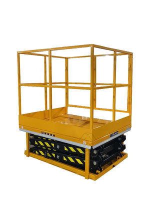 881lbs Electric Lift Work Table High Travel Lifts With Safety Handrail 1700x1000mm