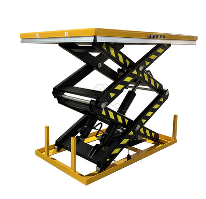 350kg Hydraulic Electric Mobile Double Scissor Lift Table Cart 70" Max Height