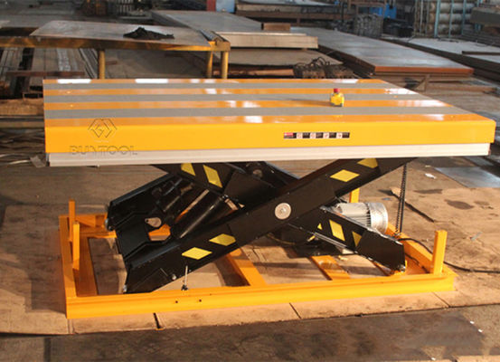 Portable Low Profile Electric Hydraulic Scissor Lift Table 800kg Wireless Remote Control Lifting