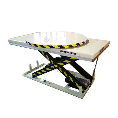 6000 Lb 2200 Lbs Stationary Electric Lift Scissor Lift Table 120v With Rotary Plate