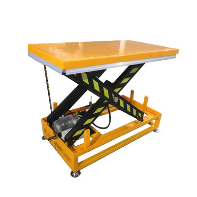 1.1kw Hydraulic Scissor Lift Work Table Workbench With High Base Frame 1600x1000mm