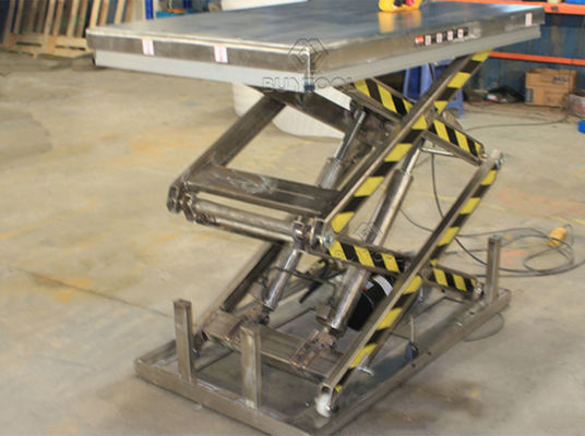 2000 Lbs Stationary Lift Table Hydraulic Electric Stainless Steel Scissor Lifting Platform