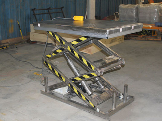 2000 Lbs Stationary Lift Table Hydraulic Electric Stainless Steel Scissor Lifting Platform