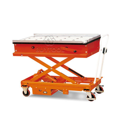 light duty manual mobile scissor lift table 1500mm Electric Ball Platform Transfer