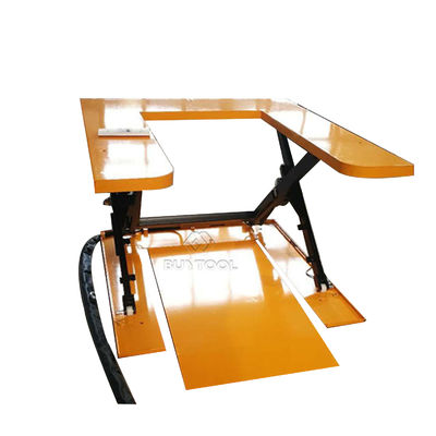 U Shaped Scissor Lift Table With Ramp Platform 150kg 350kg