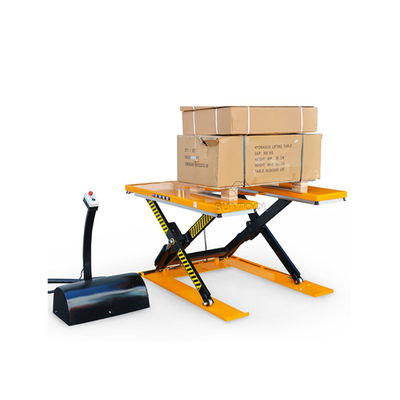 1000kg E Shape Low Profile Lift Table Electric Hydraulic Scissor Lifter