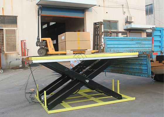 1000 Lb Mobile Scissor Lift Table With Large Platform Ladder Dock Container Loading