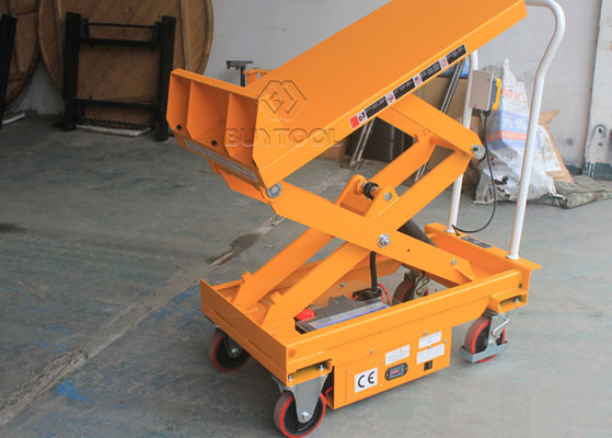 45 Degree Mini Mobile Portable Electric Scissor Lifting Table Trolley Hydraulic 800kg