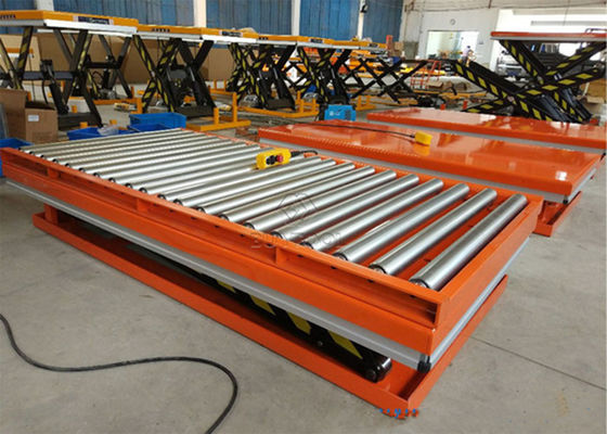 1000 Kg 2200 Lb Roller Lift Table Roller Conveyor Scissor Lift Table Hydraulic Steel