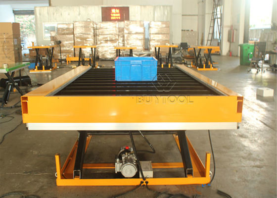 1 Ton  2 Tonne  Rubber Roller Top Hydraulic Scissor Lift Table Trolley Wood Transport