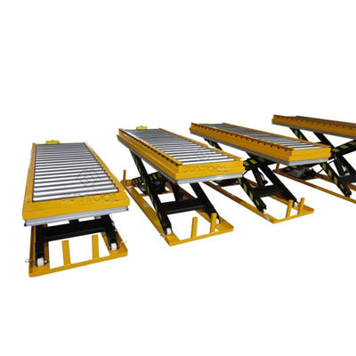 Electric Scissor Hydraulic Lift Table With Roller Conveyor Lift Table 2400x1500mm