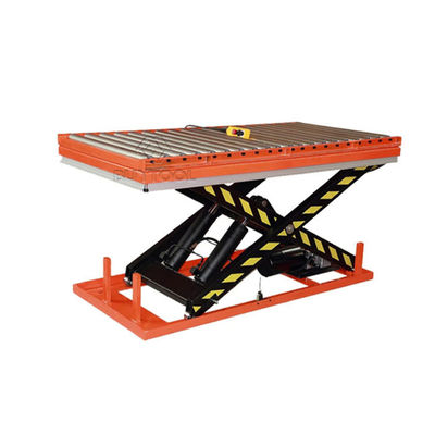 Electric Scissor Hydraulic Lift Table With Roller Conveyor Lift Table 2400x1500mm