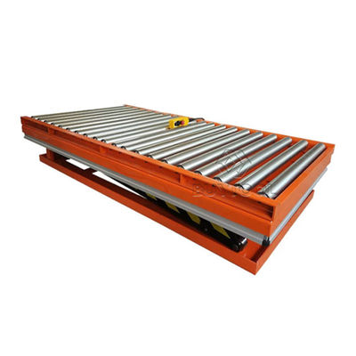 Electric Scissor Hydraulic Lift Table With Roller Conveyor Lift Table 2400x1500mm