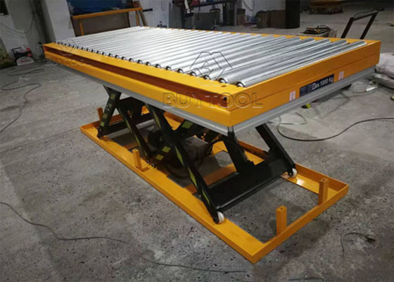300 Kg 500kg Roller Lift Table Electric Lift Scissor Lift Table 2000 Lb Galvanized Roller