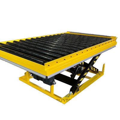 Hydraulic Powered Electric Roller Lift Table 2 Ton 1000kg 900mm Maximum Height