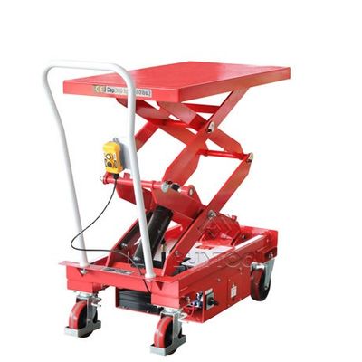 500kg Low Profile Mobile Lift Table Double Scissor Light Duty Small Electric Motor