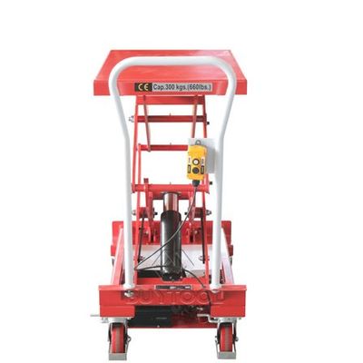 500kg Low Profile Mobile Lift Table Double Scissor Light Duty Small Electric Motor