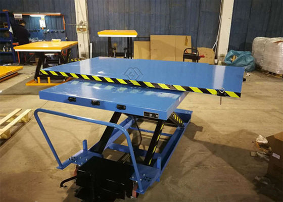 Small Manual Lift Table Single Scissor Low Profile Rotary Hydraulic Foot Pump Lift Table 2350x1300mm