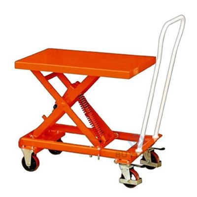 Spring Activated Manual Scissor Lift Trolley 210kg Capacity Manual Lift Platform