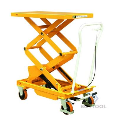 520x1260mm Mobile Manual Lift Table 2000 Lbs 500kg Maximum Height 1600mm