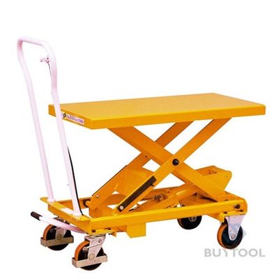 520x1260mm Mobile Manual Lift Table 2000 Lbs 500kg Maximum Height 1600mm