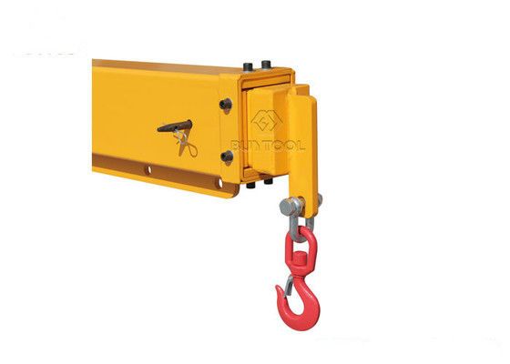 Extendable Truck 640kg Forklift Jib Crane Telescopic Fork Mounted