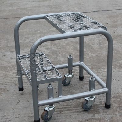 Alloy Steel Q235B Warehouse Mini Mobile Ladders With 300kg Capacity