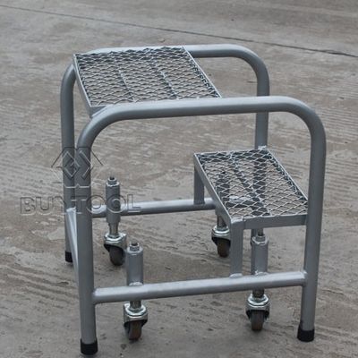Alloy Steel Q235B Warehouse Mini Mobile Ladders With 300kg Capacity