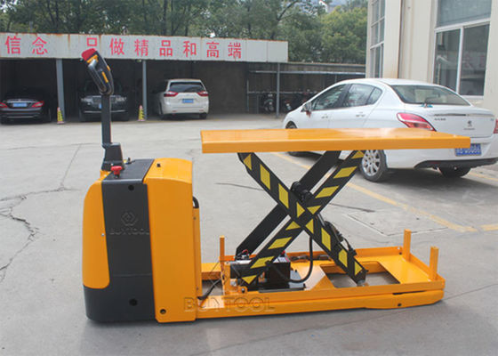 1 Ton Battery Operated High Lift Pallet Truck 2000kg 2500kg 1000mm With Platform Lift
