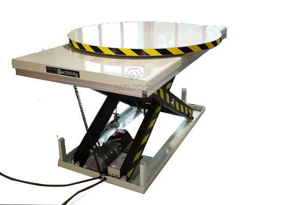 6000 Lb 2200 Lbs Stationary Electric Lift Scissor Lift Table 120v With Rotary Plate