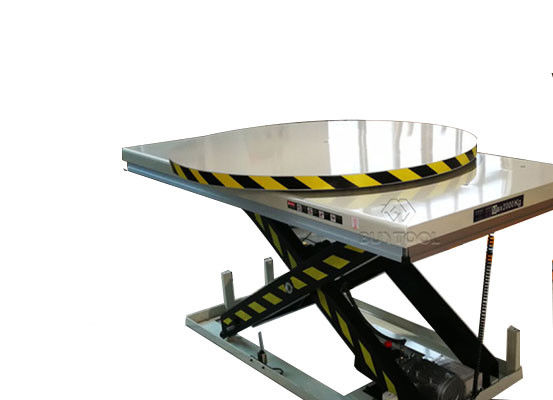 6000 Lb 2200 Lbs Stationary Electric Lift Scissor Lift Table 120v With Rotary Plate