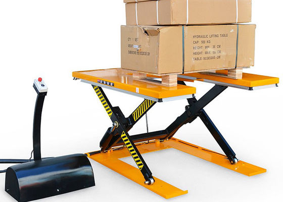 Static Ultra Low Profile Scissor Lift Tables Pallet Lifter Table 1000kg 1500×1300mm