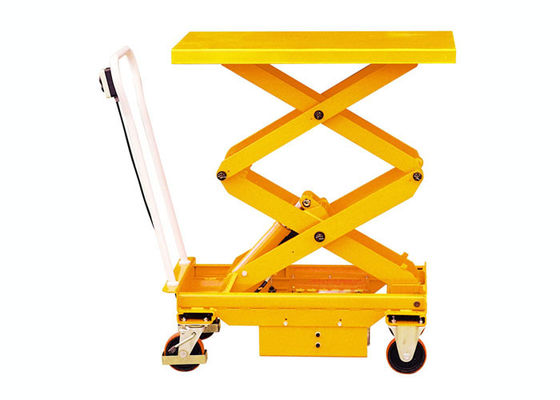 Industrial Mobile Scissor Lift Cart Double Scissor 12V DC