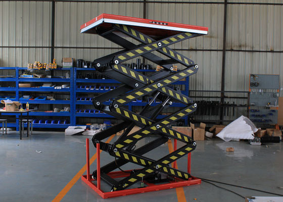 250 Kg 2500 Lb Electric Lift Tables Four Scissors High Height 165"