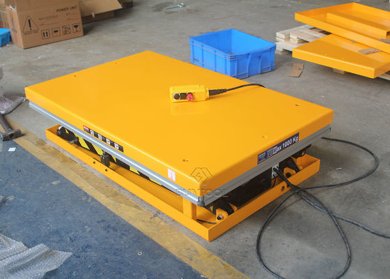 800 Kg  Electric Hydraulic Double Scissor Lift Table Cart Max Height 80"