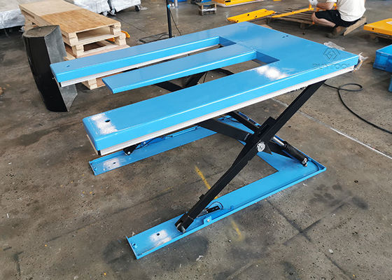 1500kg Low Profile Electric Pallet Lift Tables Material Handling Equipment E Shape 2.2kw