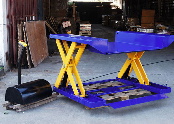 1.5t Low Profile Lift Table With Dock Leveler Scissor Hydraulic Pallet Lift Table