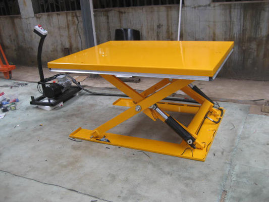 Hydraulic Scissor Auto Pallet Lift Table With Ramp 1600x1140mm