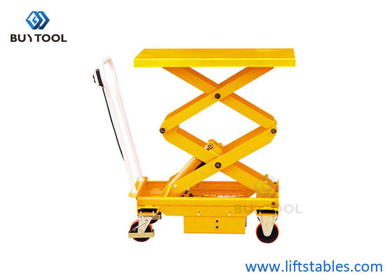 Industrial Mobile Scissor Lift Cart Double Scissor 12V DC
