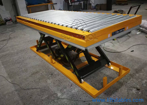 300 Kg 500kg Roller Lift Table Electric Lift Scissor Lift Table 2000 Lb Galvanized Roller