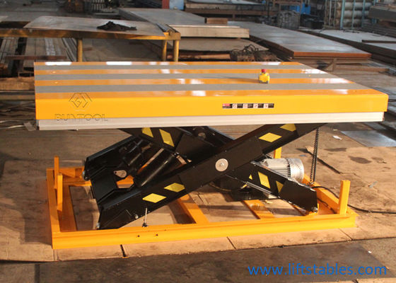 Portable Low Profile Electric Hydraulic Scissor Lift Table 800kg Wireless Remote Control Lifting