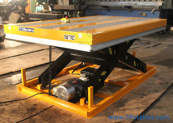 Portable Low Profile Electric Hydraulic Scissor Lift Table 800kg Wireless Remote Control Lifting