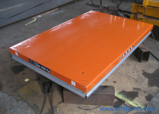 Mobile Single Scissor Stationary Lift Table 150kg 500kg 2000 Lbs With Safety Bellows Covers
