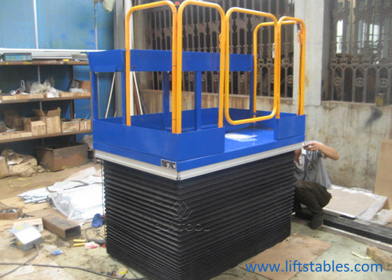 100 Lb Electric Stationary Lift Table 48x72 Pop-Up Ball Transfer Platform With Safety Rails