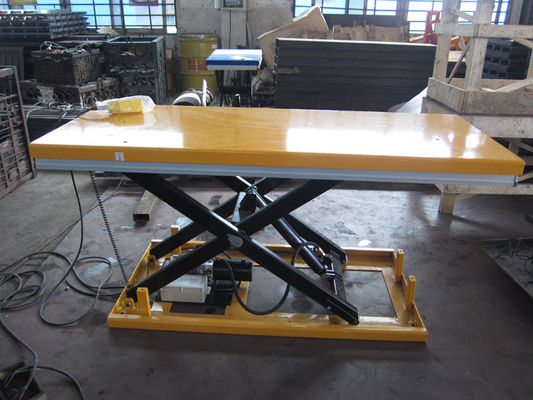 Stationary Electric Foot Pump Hydraulic Lift Table 3000 Lb Capacity Large Size 2000x800mm