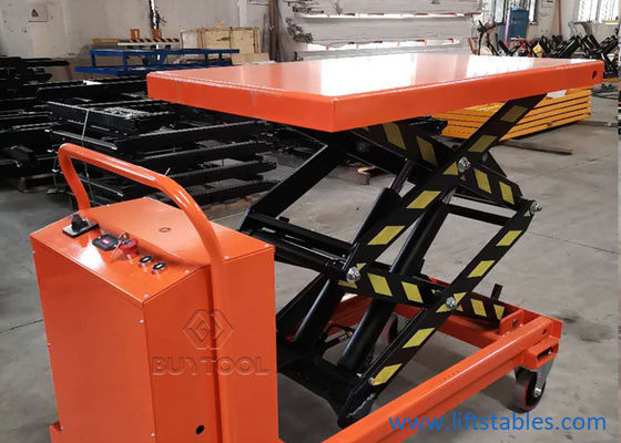Turntable Long-Table Top Foot-Operated Mobile Lift Tables 750kg 230mm DC Power Semi Electric